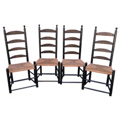 Set of Four Ladder back Chairs