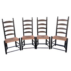Set of Four Ladder back Chairs