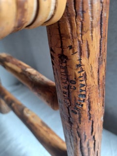 Set of Four Matching old Hickory Arm Chairs, Stamped