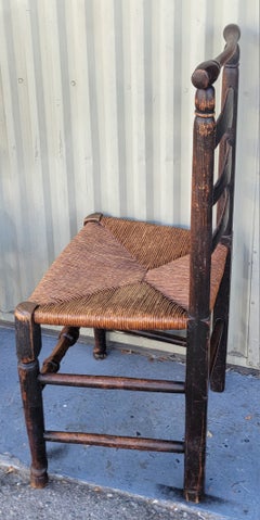 Set of Four 19Thc Ladder Back Chairs