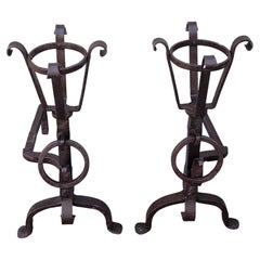 Cast Iron Fire Place andirons.
