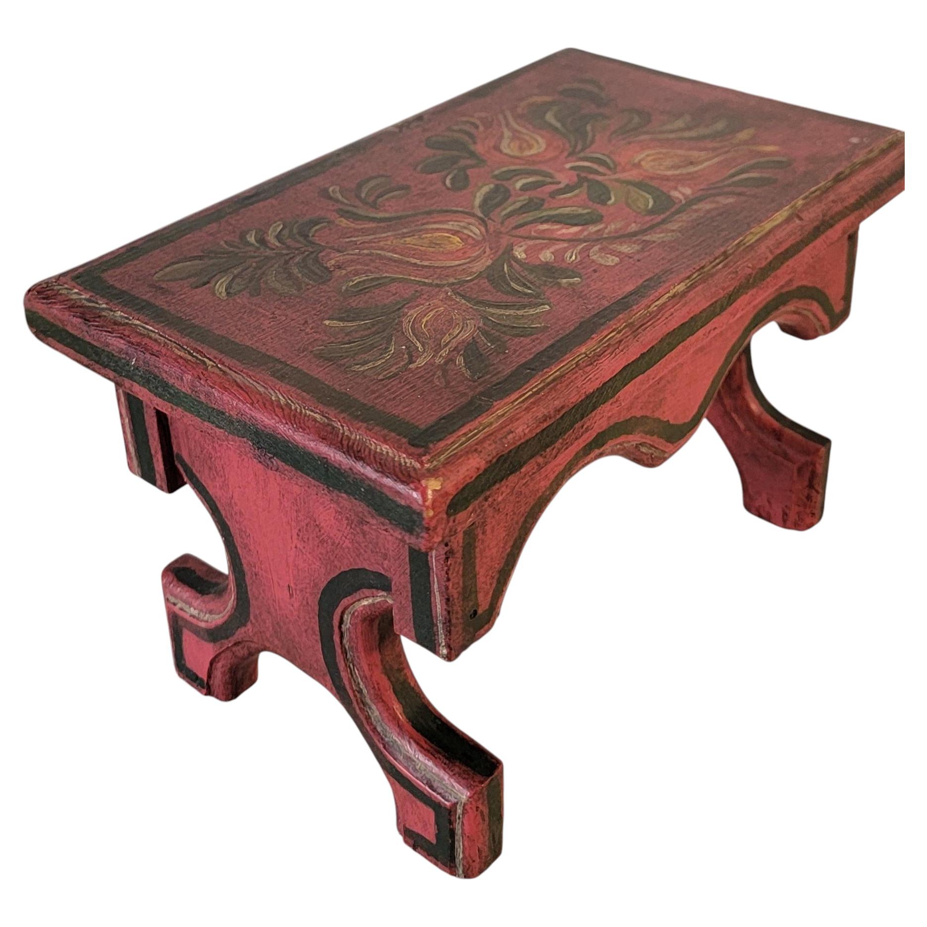 20Thc Original Painted Child's Stool For Sale