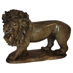 Hand carved Alabaster lion