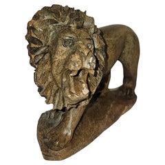 Hand carved Alabaster lion