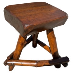 Old Hickory Plank Hand Made Stool