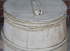 19thc Original White Painted Barrel from Pennsylvania