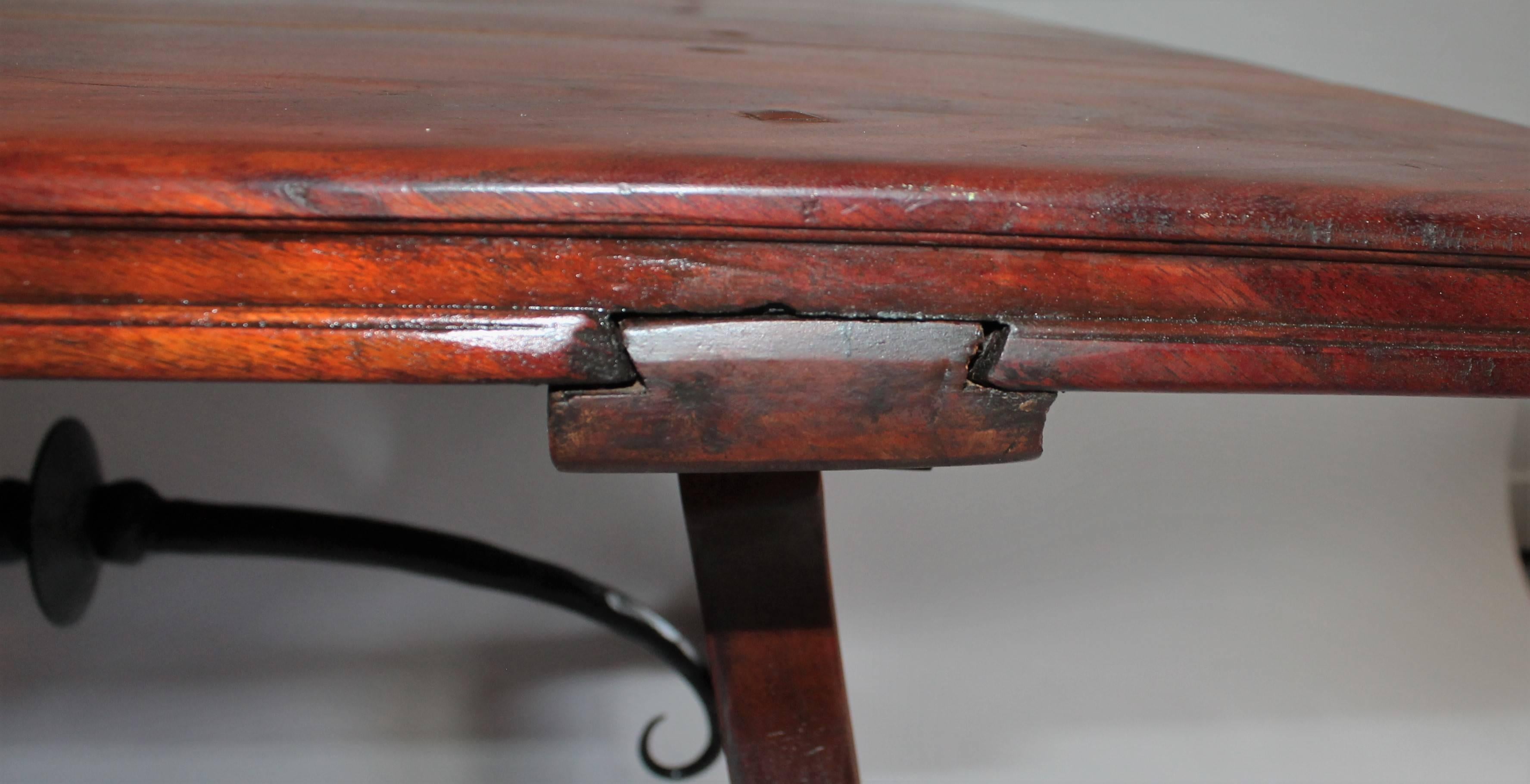 Patinated Early   20Thc Spanish Coffee Table  in Great Surface