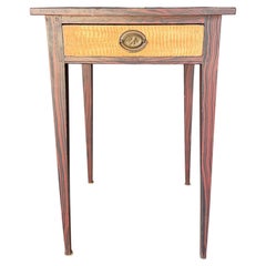 Signed Birds Eye Maple Side Table