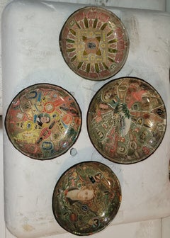 Collection of Six Glass Cuban Cigar Dishes