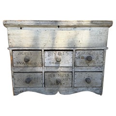 19thc Original painted Apothecary Cabinet/Trunk