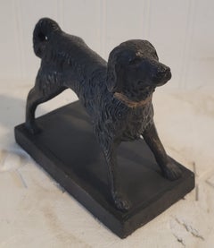 Early Dog Bronze Door Stop