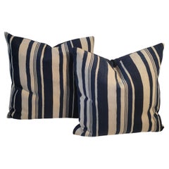 Pair Of Striped Linen Pillows