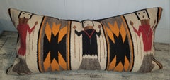 Sammlung von vier Yei-Webkissen der Navajo