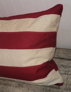 Striped Linen Double Sided Bolster Pillow