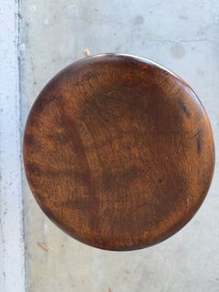19thc English Walnut Pub Stool