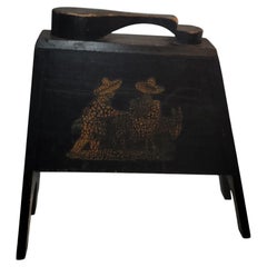 Scatola originale dipinta per lucidare le scarpe, primi anni del XX secolo