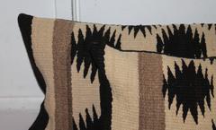 Pair of Geometric Navajo Indian Weaving Bolster Pillows