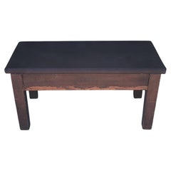 19thc Original Red Painted Foot Stool