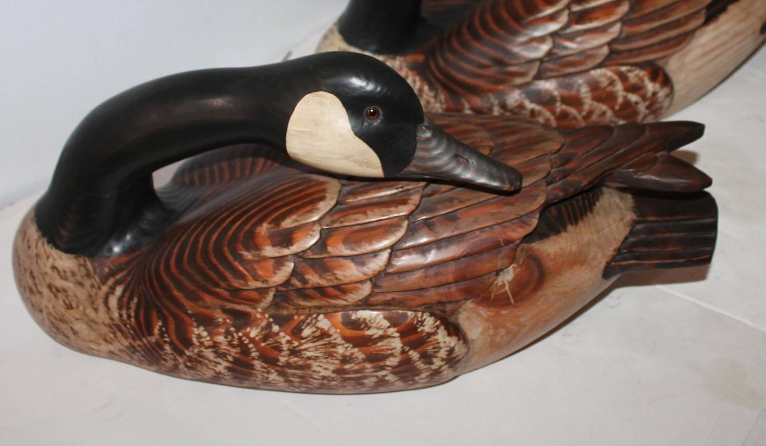 Pair of 1980s Canadian Geese Decoys at 1stdibs