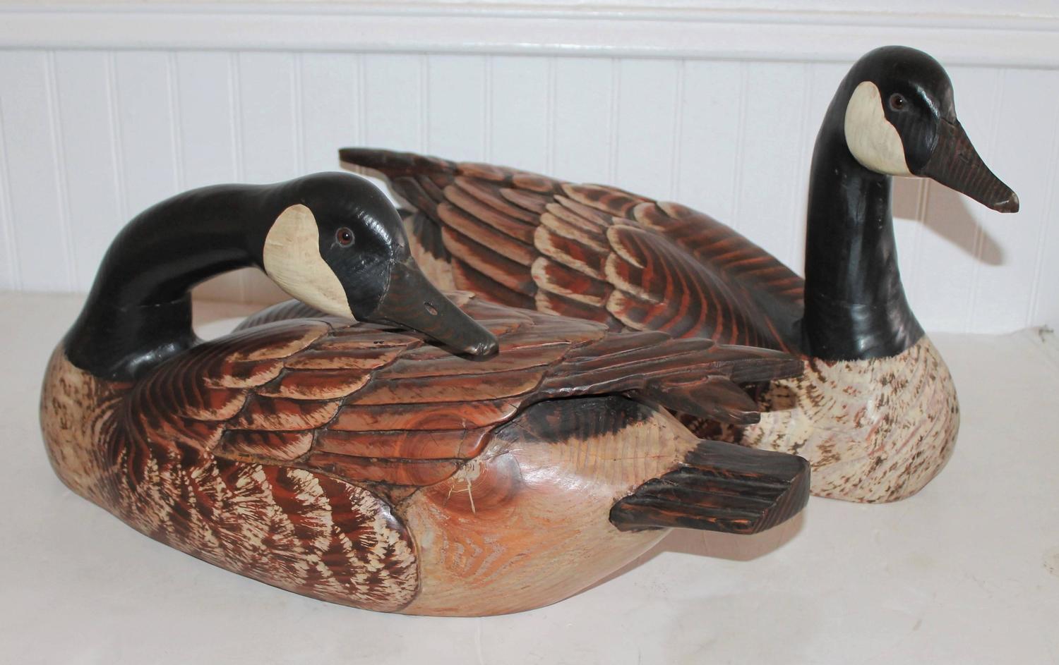 Pair of 1980s Canadian Geese Decoys at 1stdibs