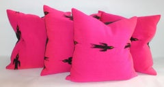 Mexican Indian Weaving Pillows Birds in Flight Collection of Four Pillows