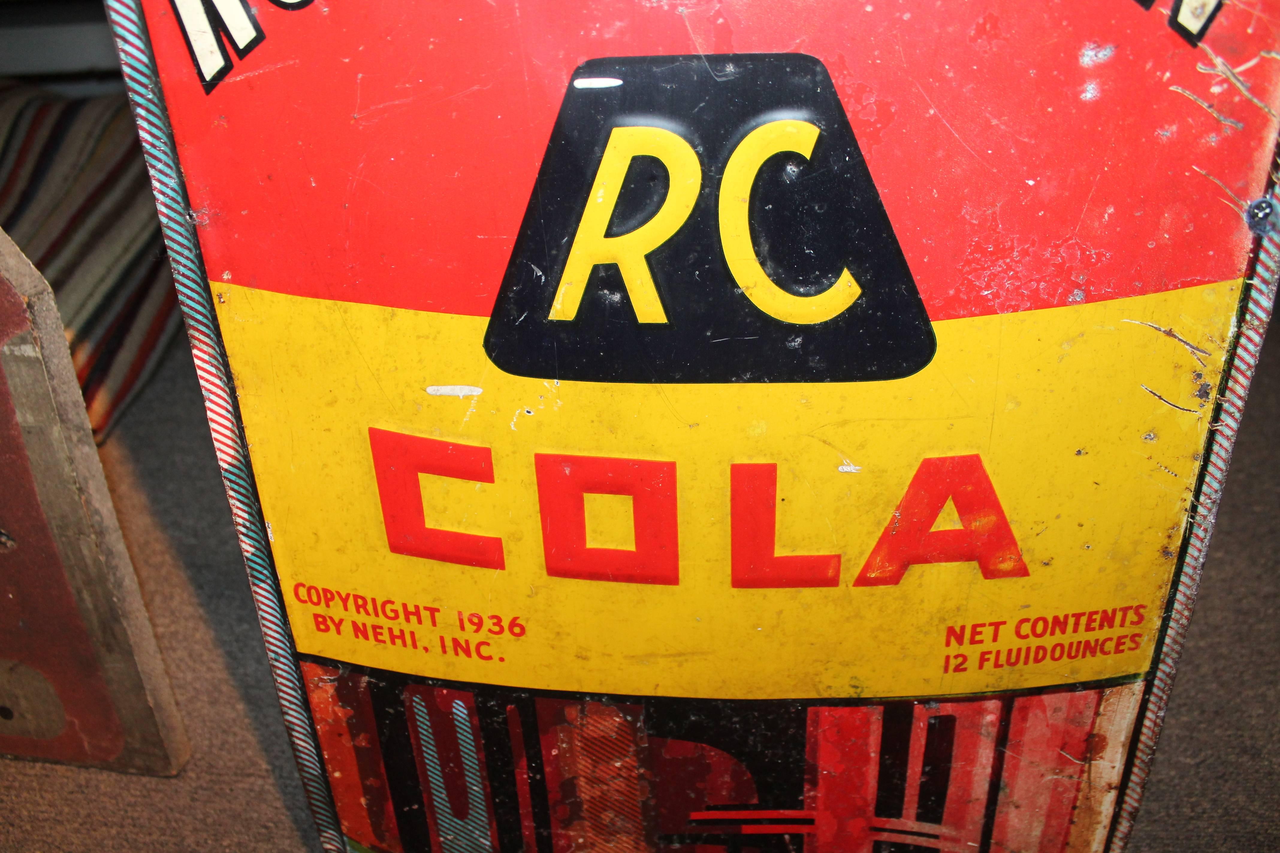 Country Monumental 1930s RC Cola Sign