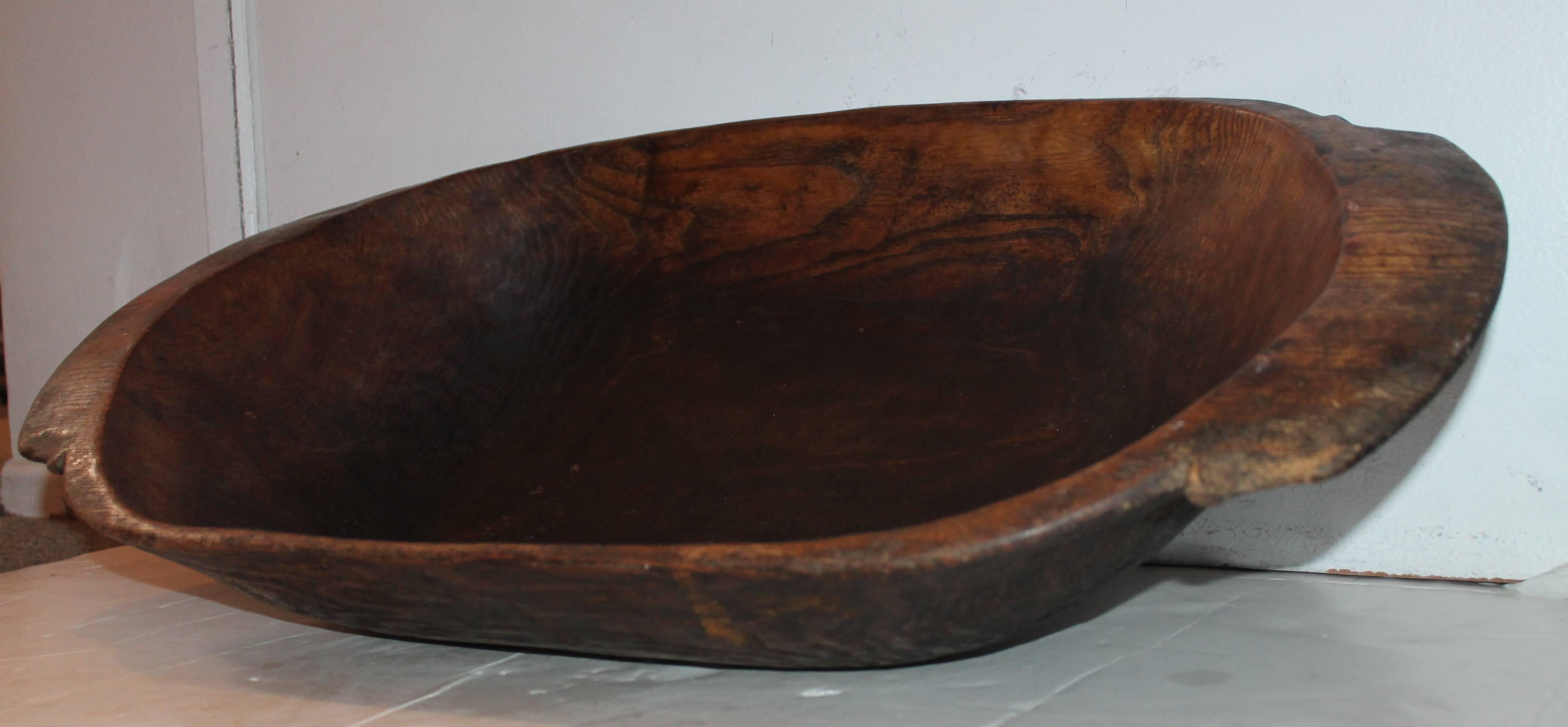 Adirondack Early Hand-Carved Monumental Dough Bowl