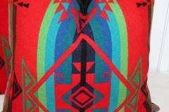 Pair of Indian Design Pendleton Camp Blanket Pillows