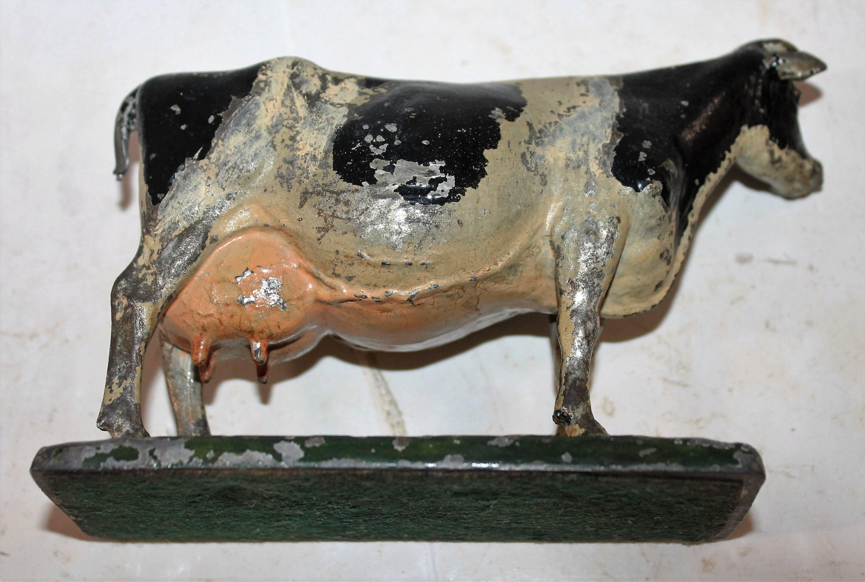 Signed and Dated, 1924 Holstein-Friesman Cow Iron In Distressed Condition In Los Angeles, CA