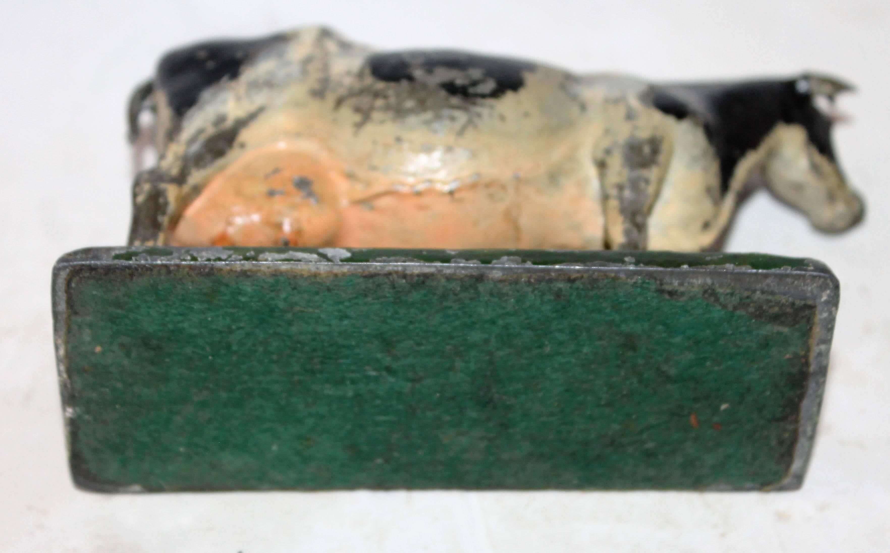 Early 20th Century Signed and Dated, 1924 Holstein-Friesman Cow Iron