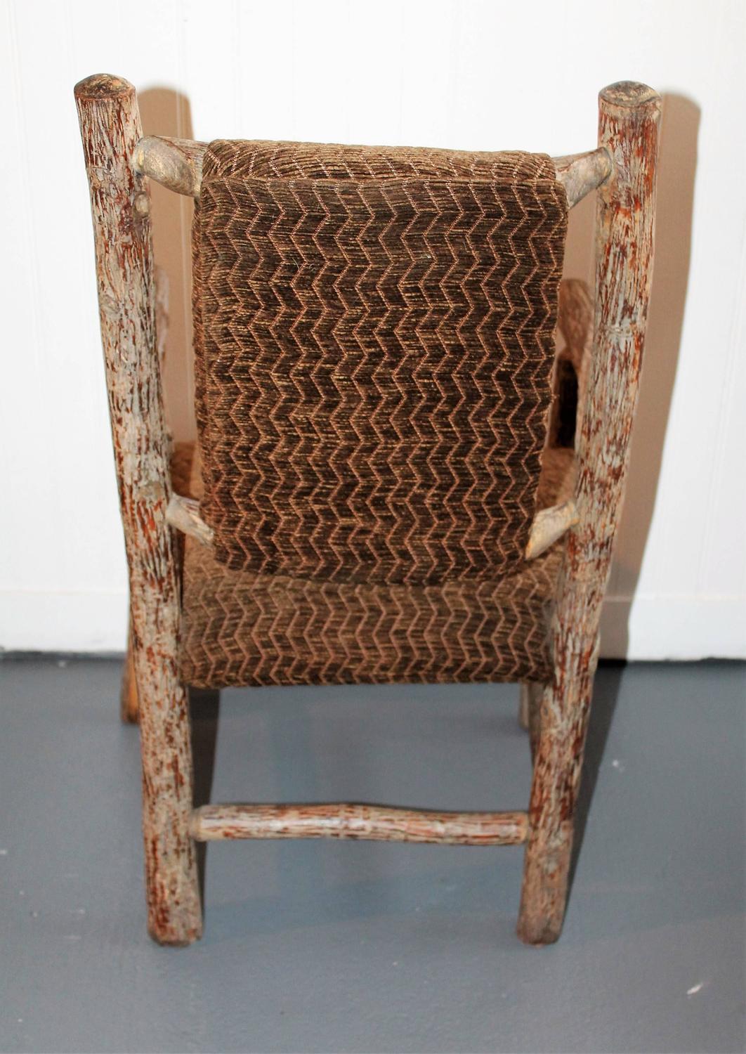  20th Century Child's Old Hickory Upholstered Chair For Sale at 1stdibs