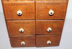 19th Century Counter Apothecary Spice Cabinet