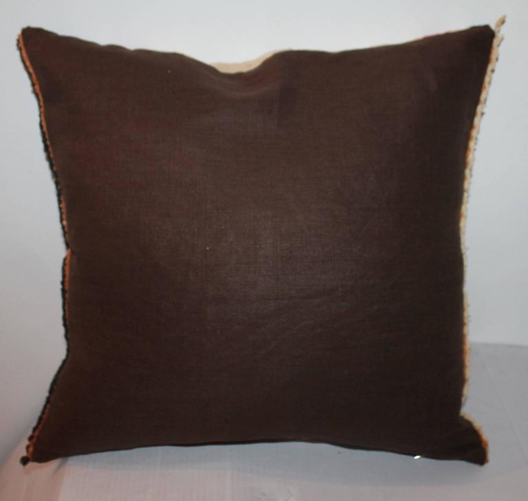 Vibrant Double T's Navajo Indian Weaving Pillow In Excellent Condition For Sale In Los Angeles, CA