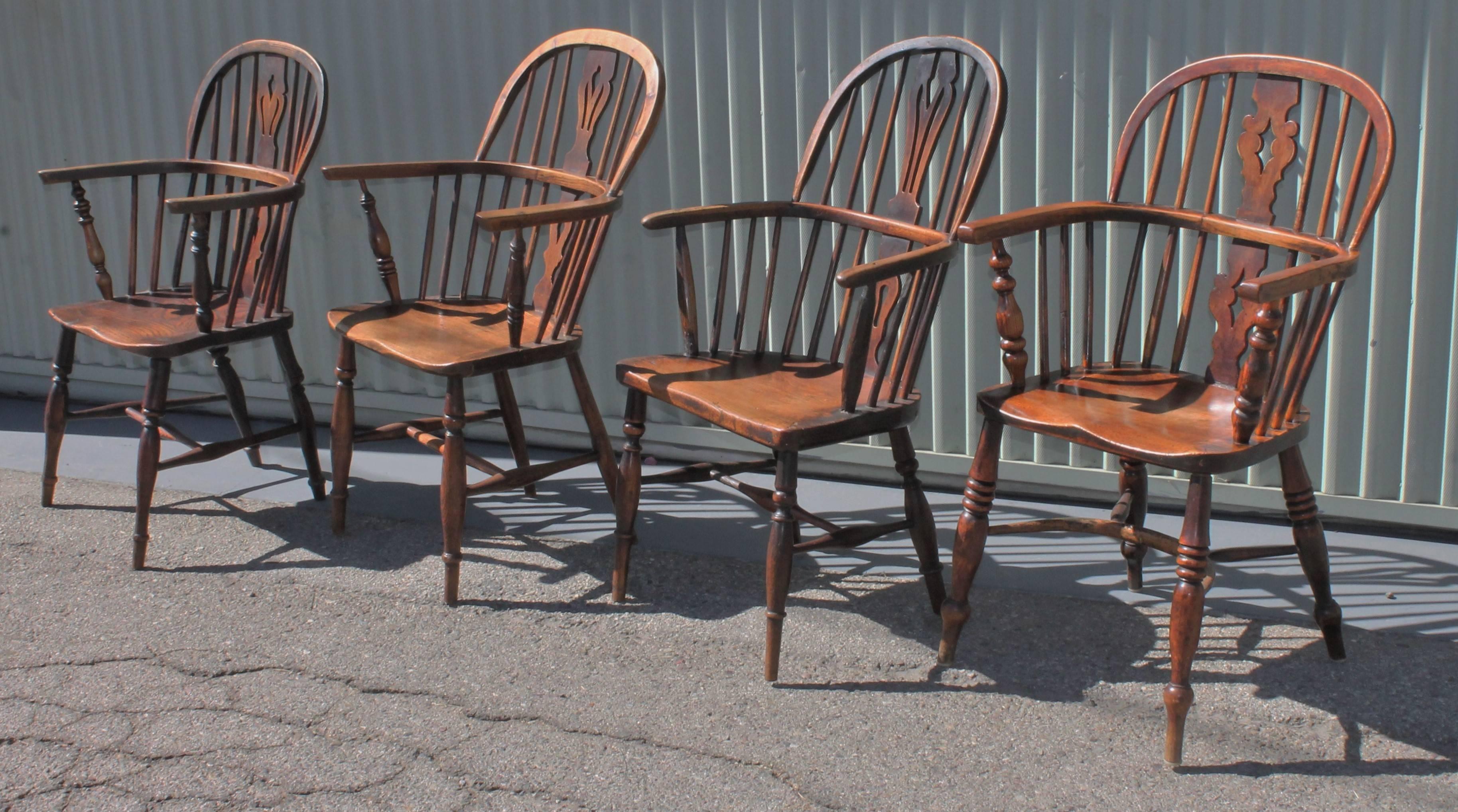 Set of Six Early 19th Century English Windsor Chairs 2