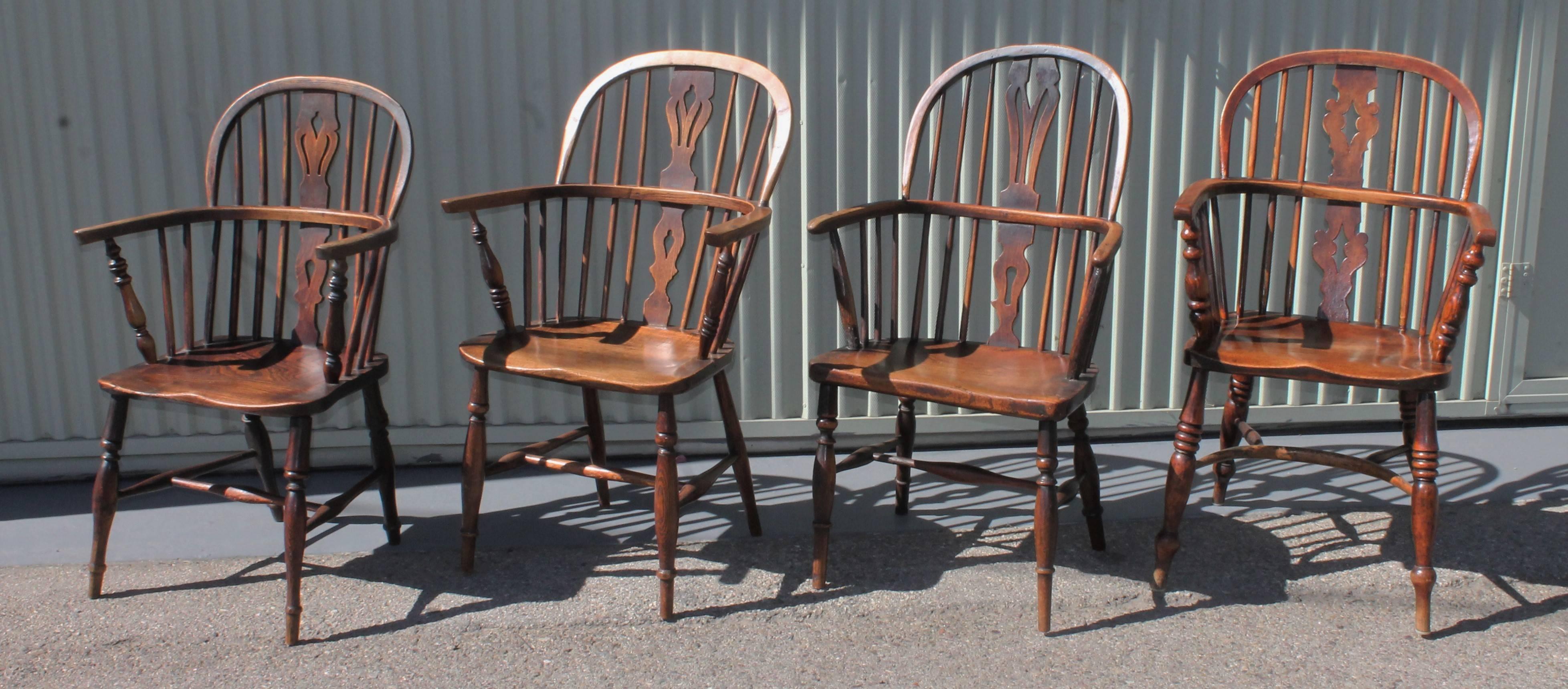 Set of Six Early 19th Century English Windsor Chairs 3