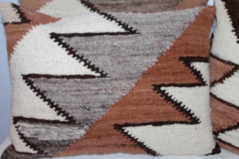 American Navajo Indian Weaving Streak of Lighting Pillows For Sale