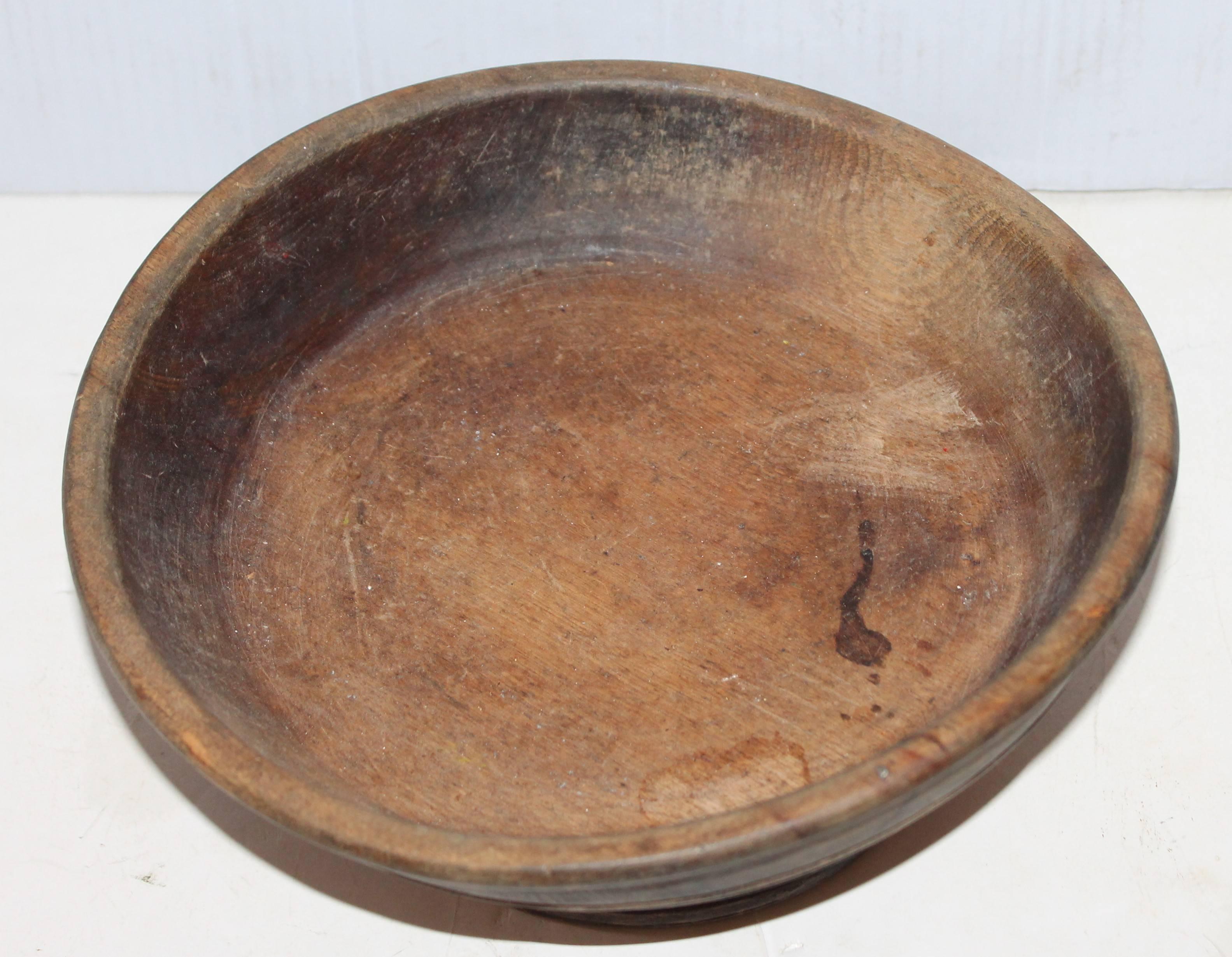 18th Century Treen Bowl Filled with Collection of 30-Piece of Stone Fruit 1