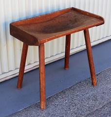 19th Century Butcher Block Side Table
