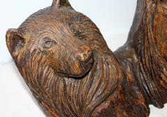 Hand-Carved Indian Chief and Baby Wolf