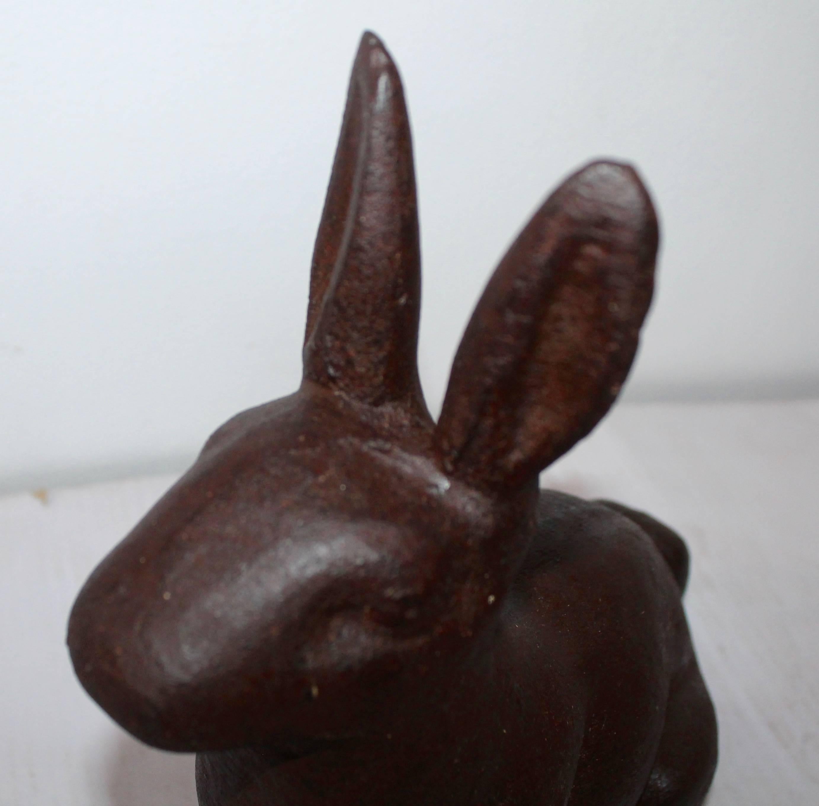 antique cast iron rabbit