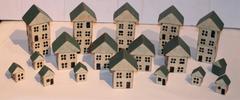 Collection of Miniature Wood Blocks/Houses