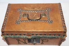 Early 19th Century Leather Covered Document Box from Boston