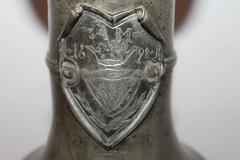 17th Century English Monumental Pewter Urn / Stein