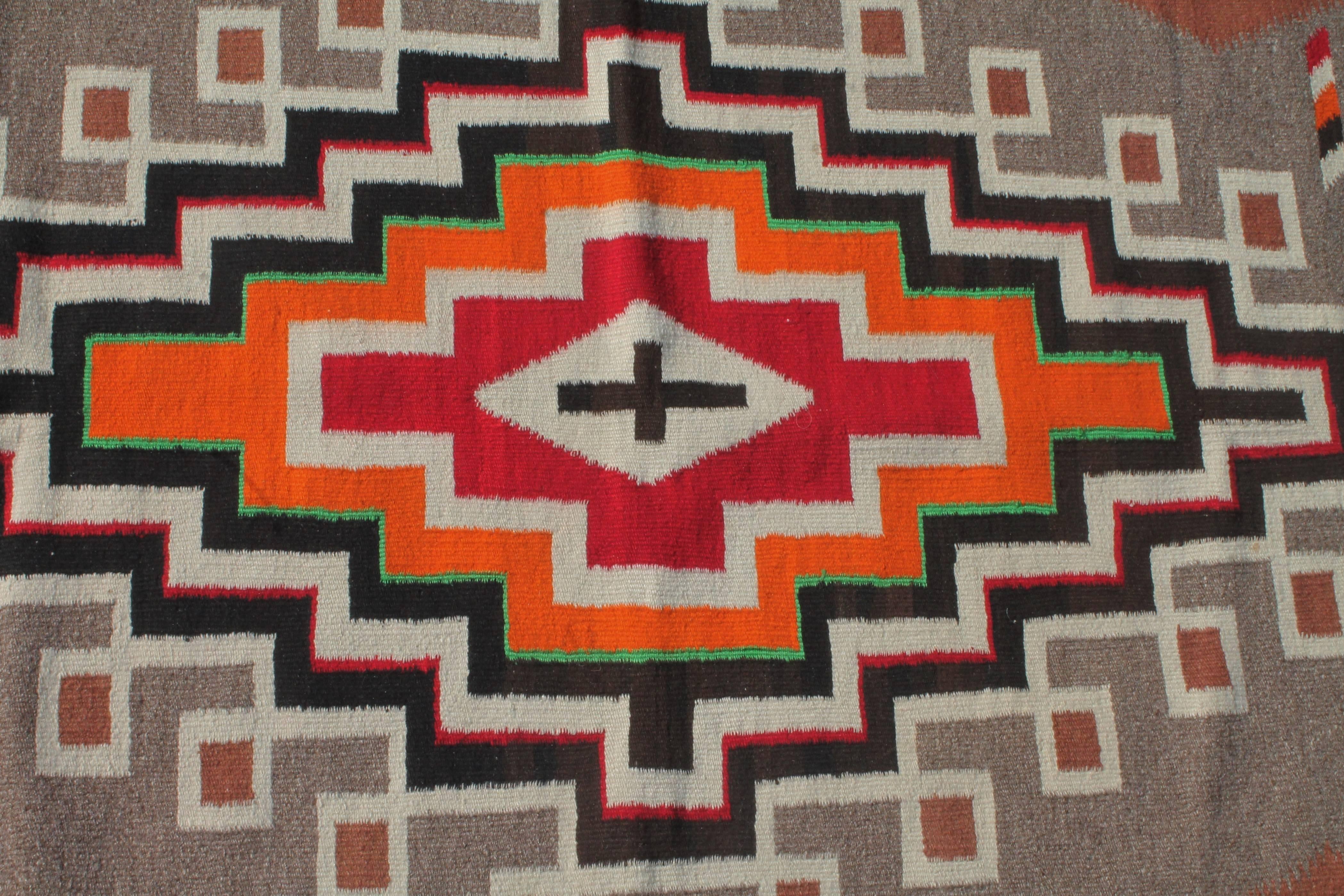 American Early Transitional Navajo Indian Weaving