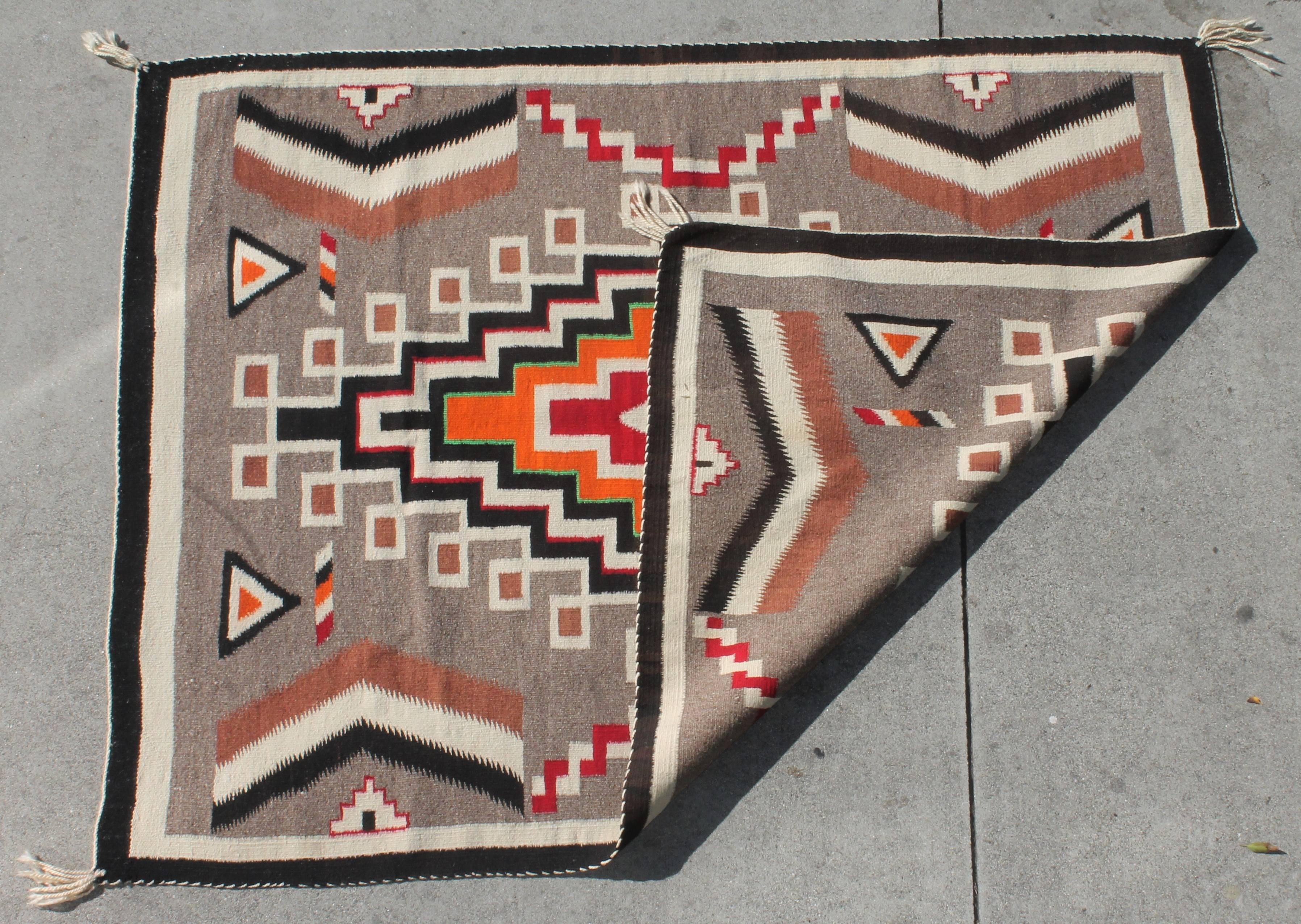 Early Transitional Navajo Indian Weaving In Excellent Condition In Los Angeles, CA