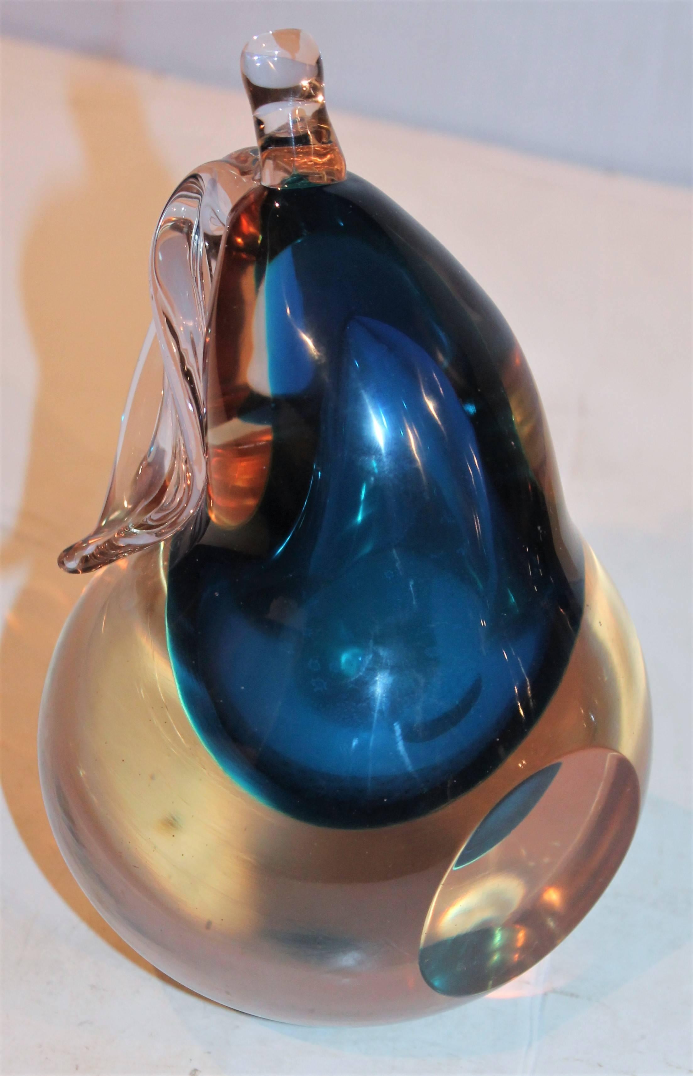 Mid-20th Century Monumental Rare Murano Art Glass Bookends