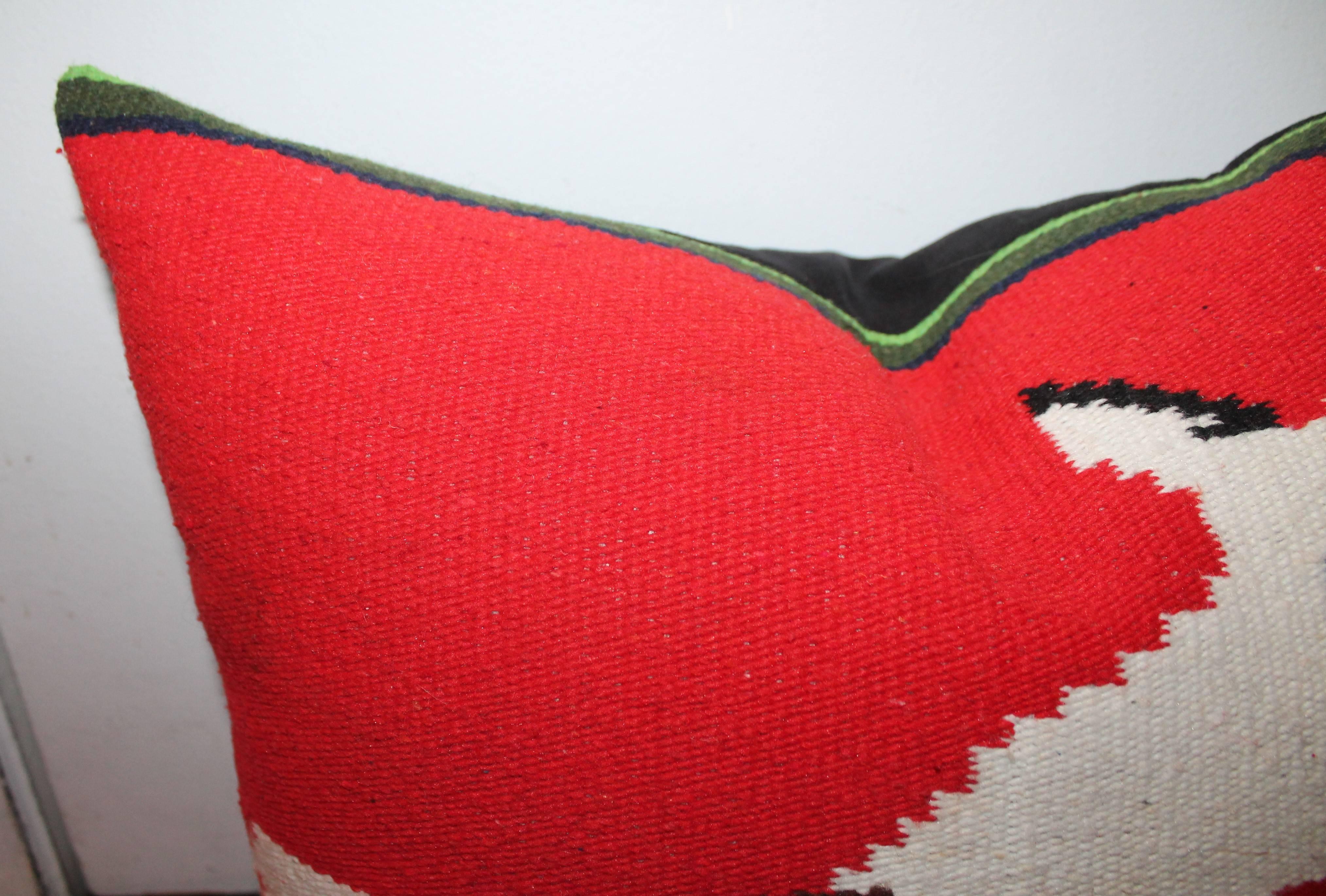 Adirondack Mexican and American Indian Weaving Donkey Pillow