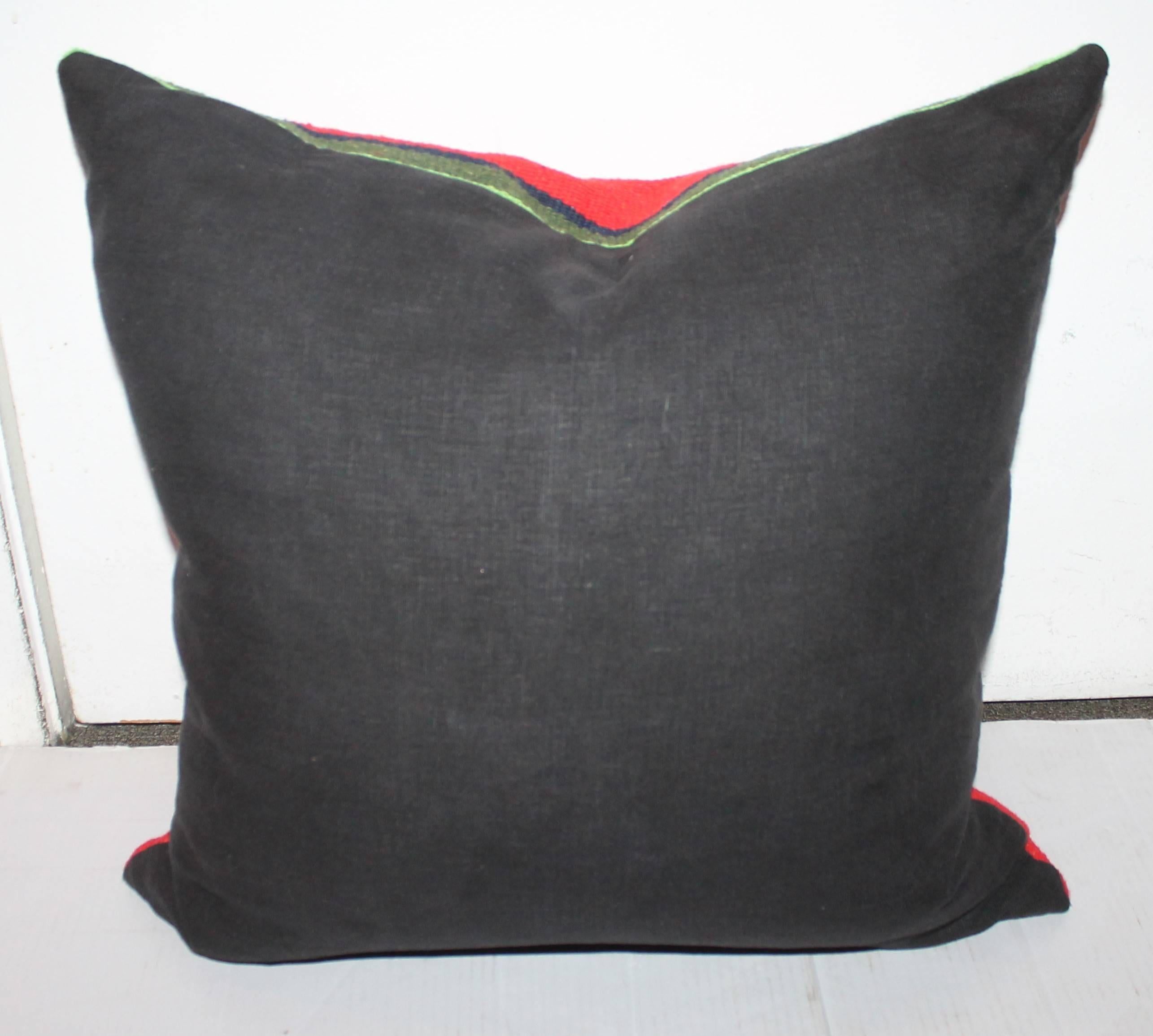 Hand-Woven Mexican and American Indian Weaving Donkey Pillow