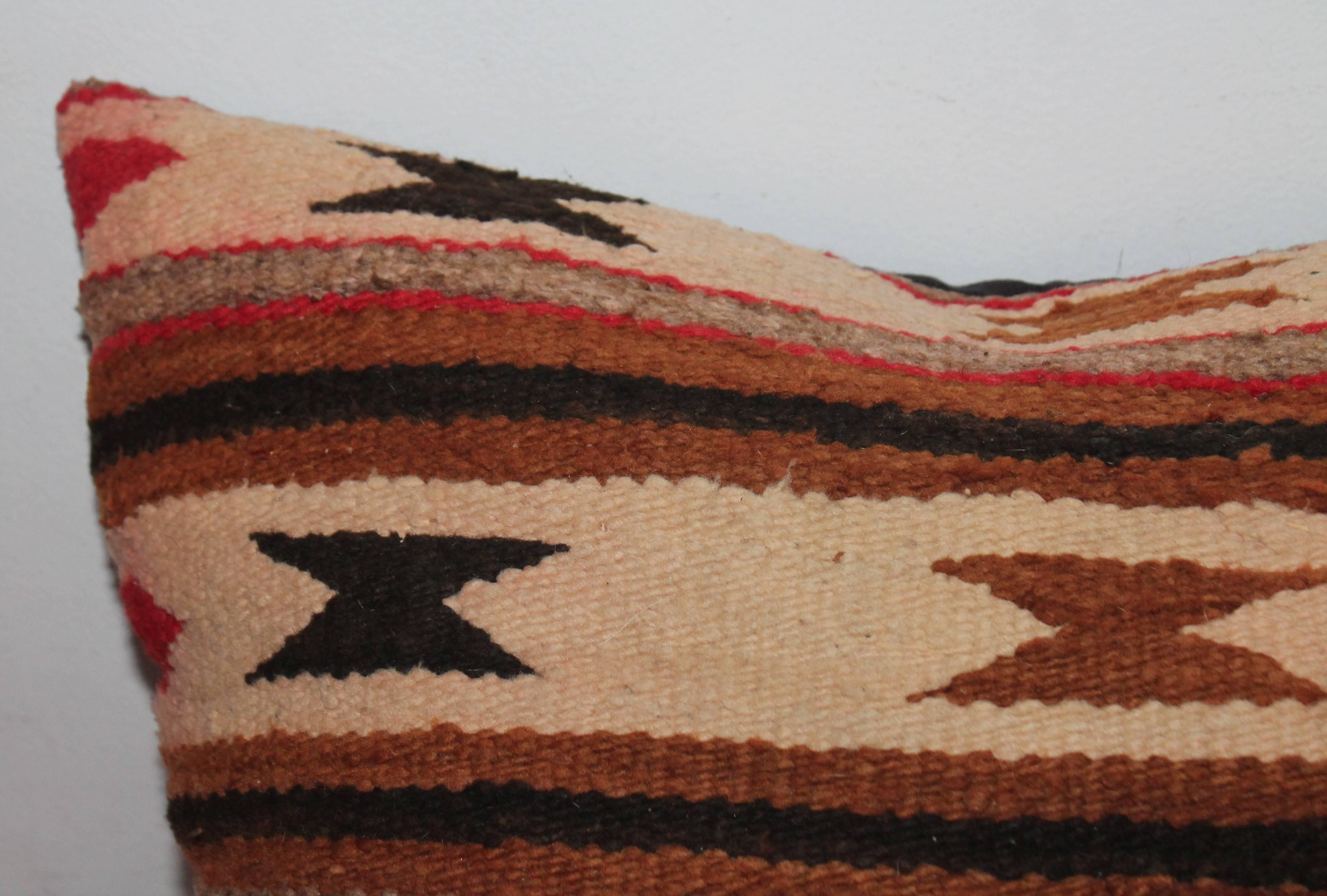 American Large Early Navajo Bolster Pillow