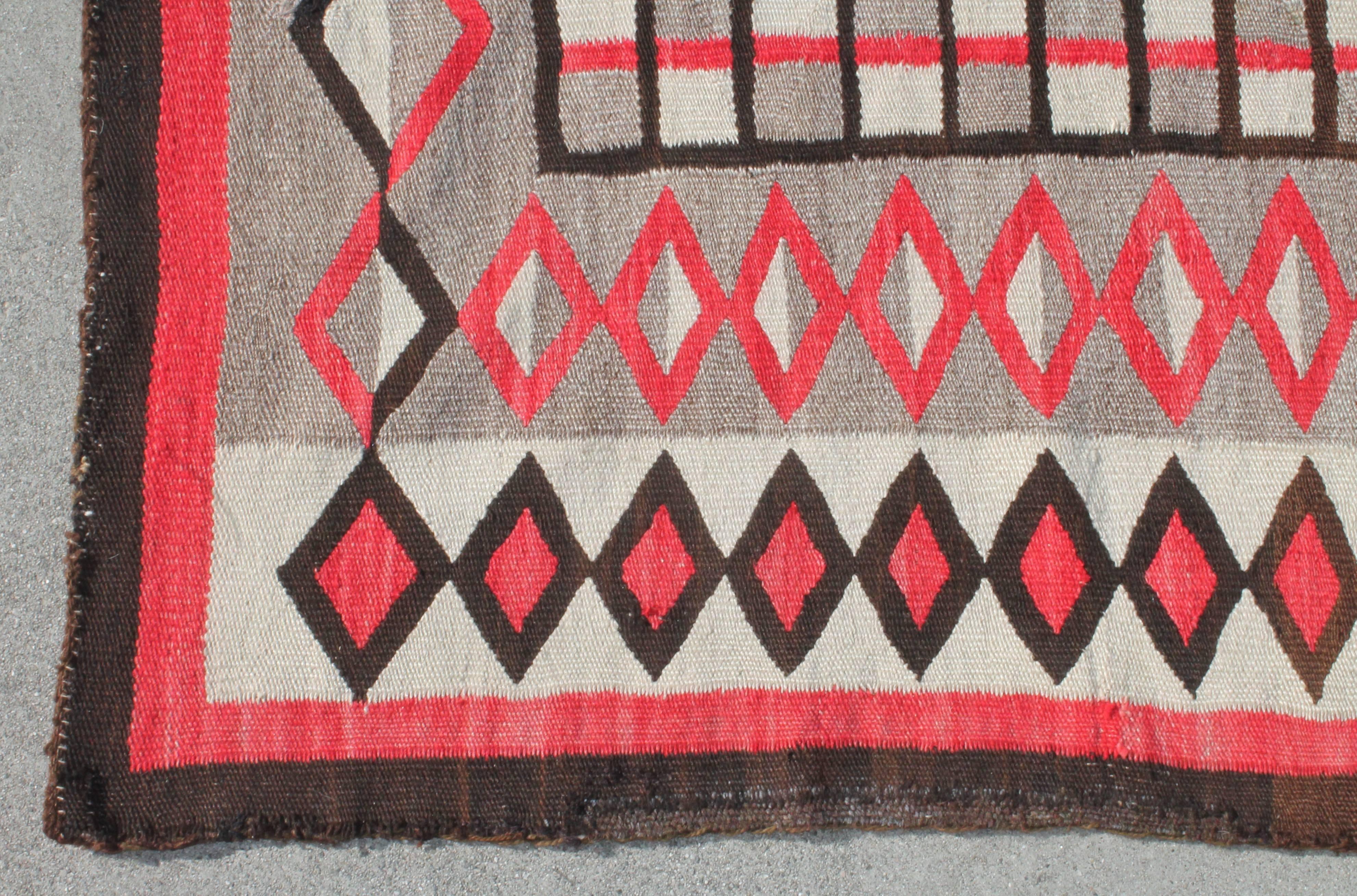 American Early 20th Century Ganada Geometric Navajo Rug